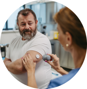 a man at a doctor surgery