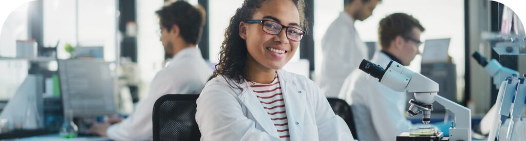 a young scientist girl